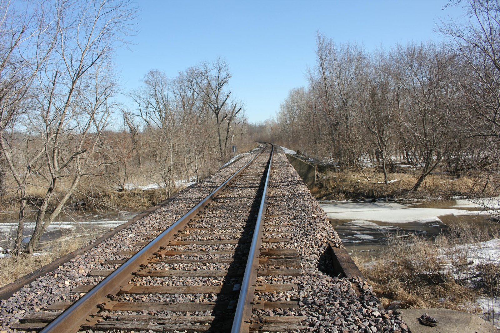 Looking north